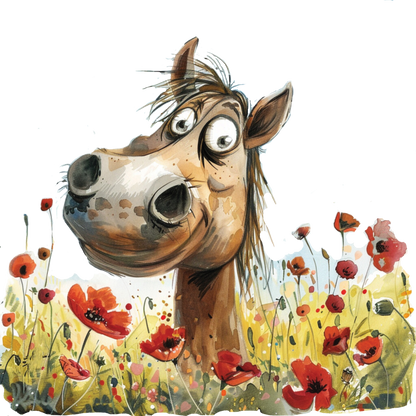 Kids - Horses - 12x cartoon images