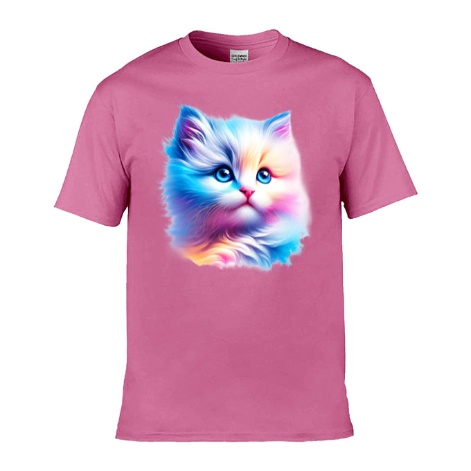 Mens T-Shirt (Gildan Softstyle 64000) - 10 Colours to choose from with Cute Kitten 1