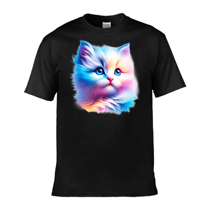 Mens T-Shirt (Gildan Softstyle 64000) - 10 Colours to choose from with Cute Kitten 1