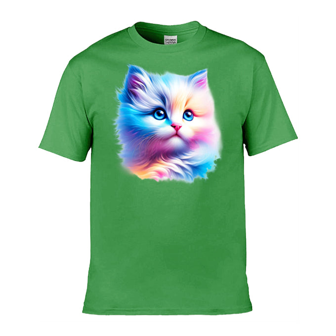 Mens T-Shirt (Gildan Softstyle 64000) - 10 Colours to choose from with Cute Kitten 1