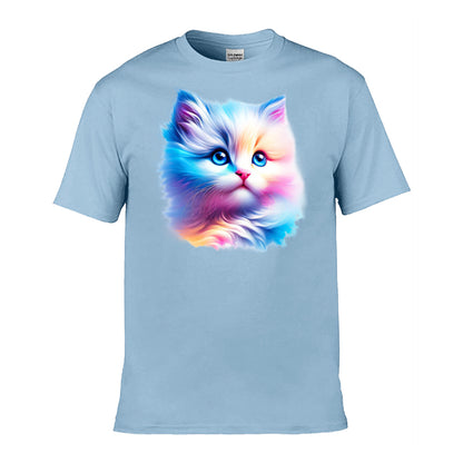 Mens T-Shirt (Gildan Softstyle 64000) - 10 Colours to choose from with Cute Kitten 1