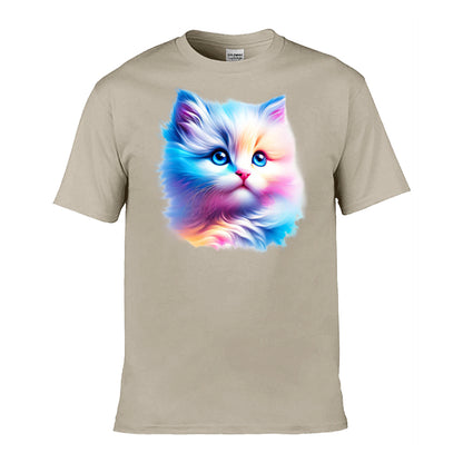Mens T-Shirt (Gildan Softstyle 64000) - 10 Colours to choose from with Cute Kitten 1