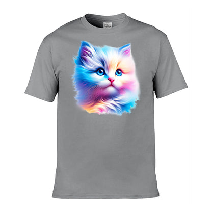 Mens T-Shirt (Gildan Softstyle 64000) - 10 Colours to choose from with Cute Kitten 1