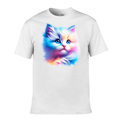 Mens T-Shirt (Gildan Softstyle 64000) - 10 Colours to choose from with Cute Kitten 1