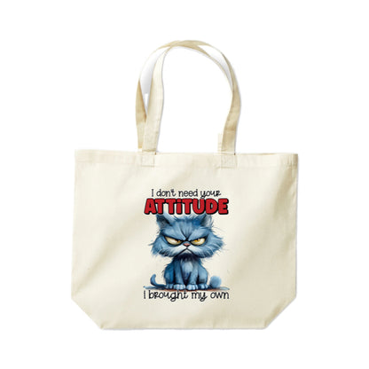Cotton Tote Bags 18ltr-  Sarcastic Quotes with Cats