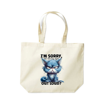 Cotton Tote Bags 18ltr-  Sarcastic Quotes with Cats