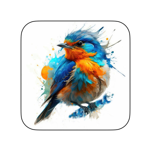 Coasters of Birds - Blue & Orange
