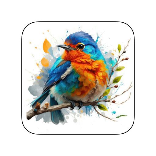 Coasters of Birds - Blue & Orange
