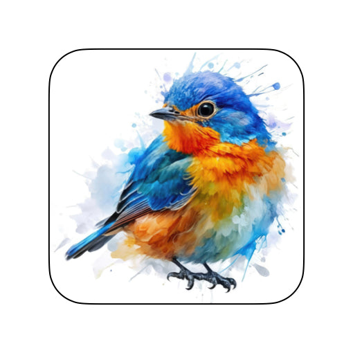 Coasters of Birds - Blue & Orange