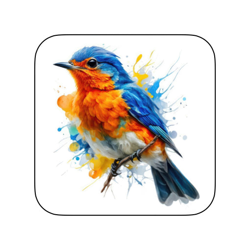 Coasters of Birds - Blue & Orange
