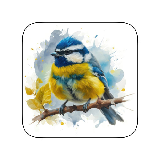 Coasters of Birds - Blue & Yellow