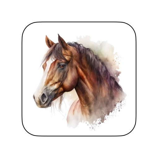 Coasters of Watercolour Horses