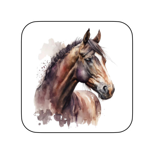 Coasters of Watercolour Horses