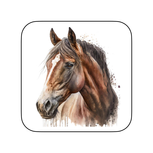 Coasters of Watercolour Horses