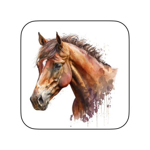Coasters of Watercolour Horses