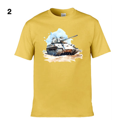 Mens T-Shirt (Gildan Softstyle 64000) - 11 Colours to choose from with an image of - Tank 17