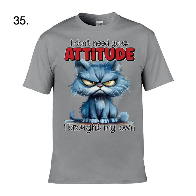 Adult - Sarcastic Sayings with Cats - 12x  images