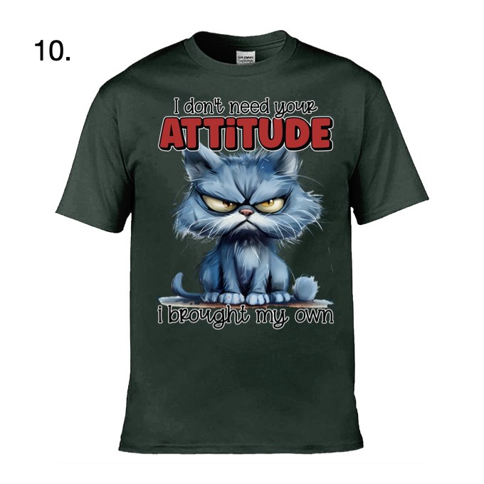 Adult - Sarcastic Sayings with Cats - 12x  images