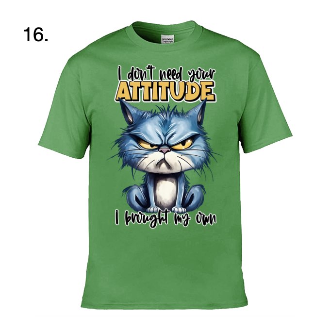 Adult - Sarcastic Sayings with Cats - 12x  images