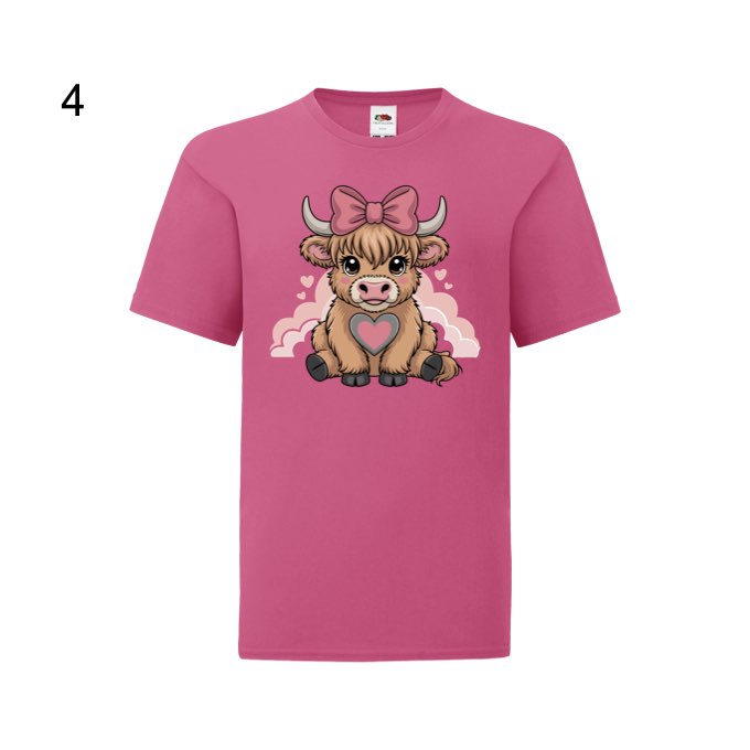 Kids - Christmas Cartoon Highland Cows - Images x7