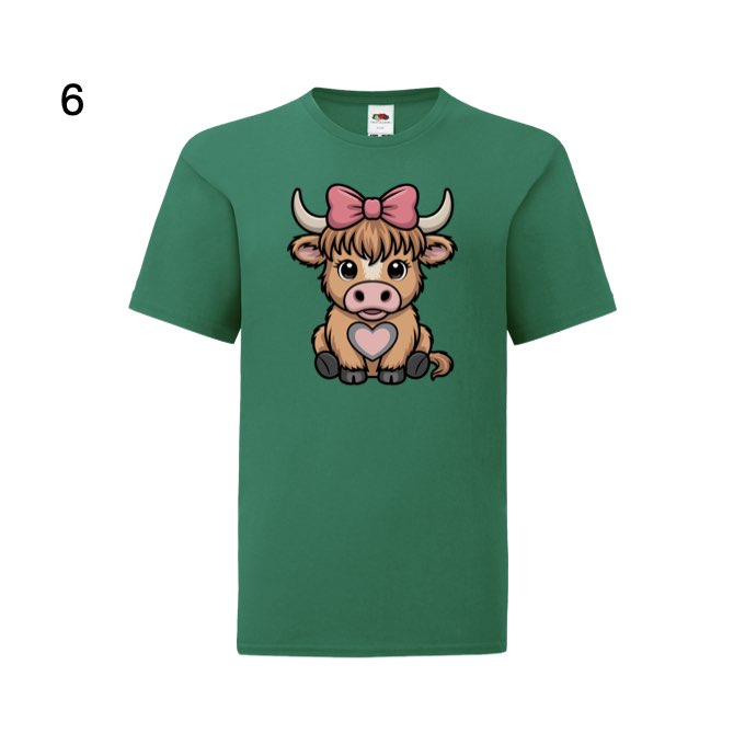 Kids - Christmas Cartoon Highland Cows - Images x7