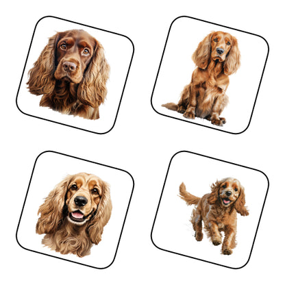 Coasters - 48x different images of Cocker Spaniel dog breed