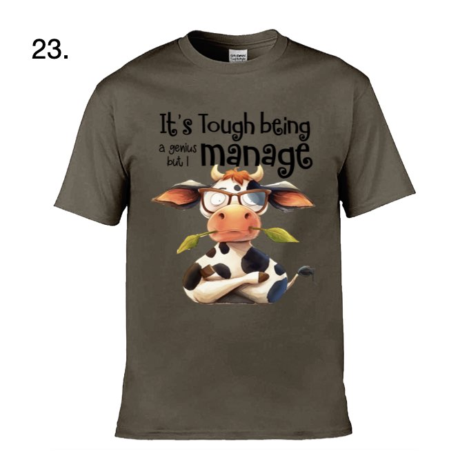 Adult - Sarcastic Sayings with Cows - 28x  images