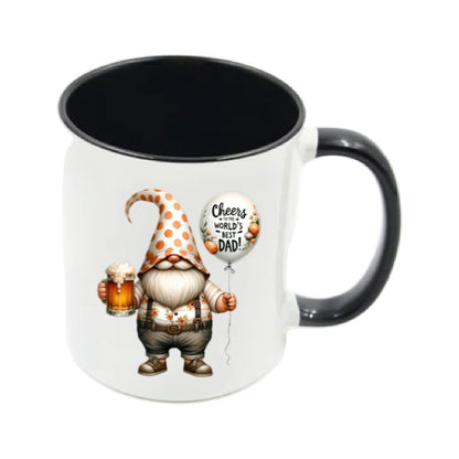 Mug - 11oz - Fathers Day - 'Cheers to the Worlds Best Dad' Gnome