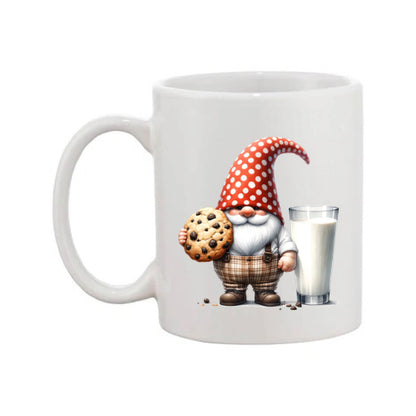 Mug - 11oz - Fathers Day - Gnome with a cookie and a glass of milk