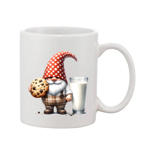 Mug - 11oz - Fathers Day - Gnome with a cookie and a glass of milk