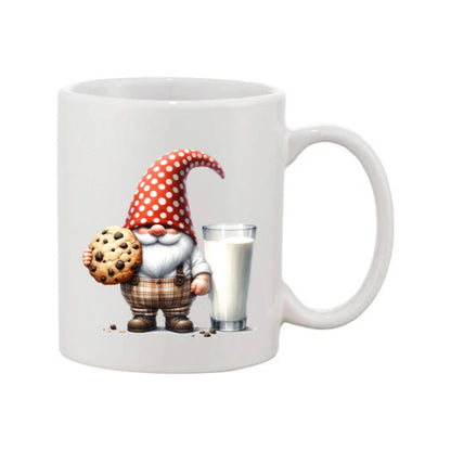 Mug - 11oz - Fathers Day - Gnome with a cookie and a glass of milk