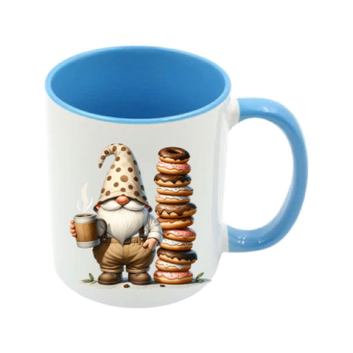 Mug - 11oz - Fathers Day - Gnome with Doughnuts