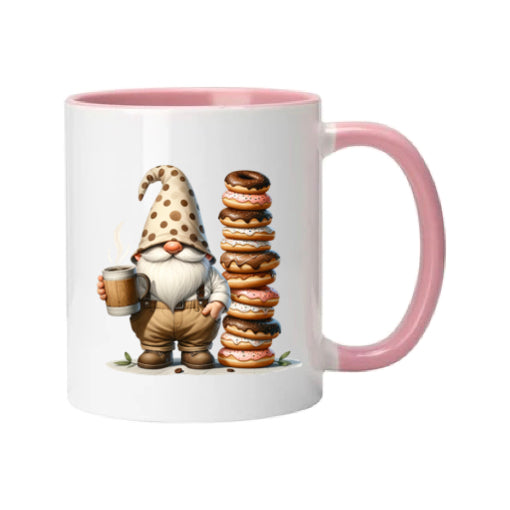 Mug - 11oz - Fathers Day - Gnome with Doughnuts