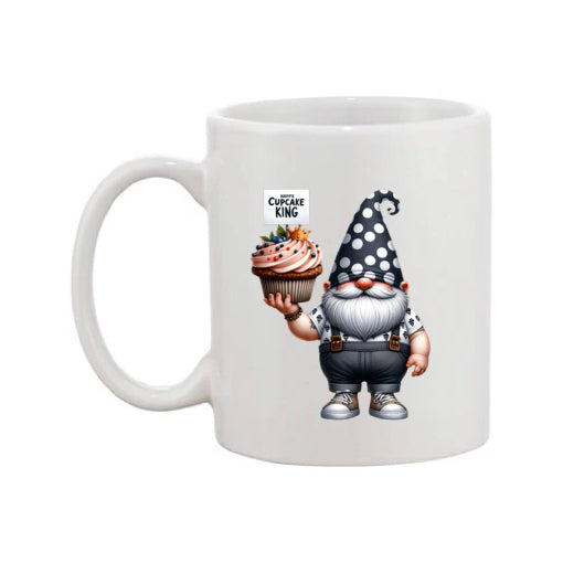 Mug - 11oz - Fathers Day - Happy Cupcake King Gnome