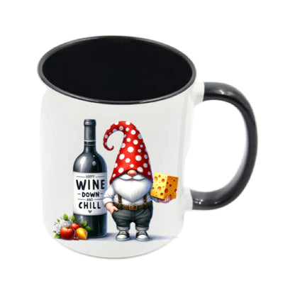 Mug - 11oz - Fathers Day - 'Happy Wine and Down Chill' Gnome
