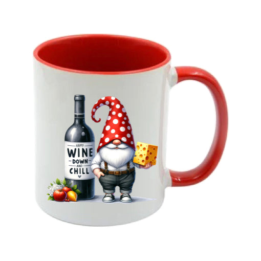 Mug - 11oz - Fathers Day - 'Happy Wine and Down Chill' Gnome