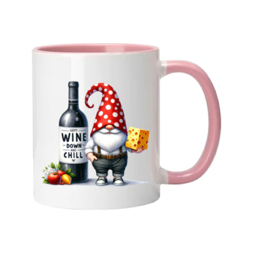 Mug - 11oz - Fathers Day - 'Happy Wine and Down Chill' Gnome