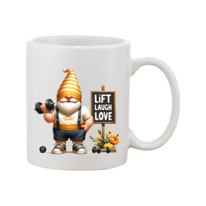 Mug - 11oz - Fathers Day - 'Lift Love Laugh' Gnome