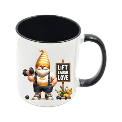 Mug - 11oz - Fathers Day - 'Lift Love Laugh' Gnome