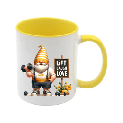 Mug - 11oz - Fathers Day - 'Lift Love Laugh' Gnome