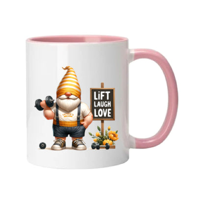 Mug - 11oz - Fathers Day - 'Lift Love Laugh' Gnome