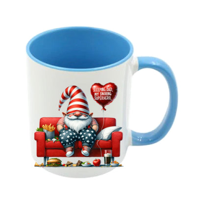 Mug - 11oz - Fathers Day - 'Sleeping Dad, My Snoring Hero' Gnome