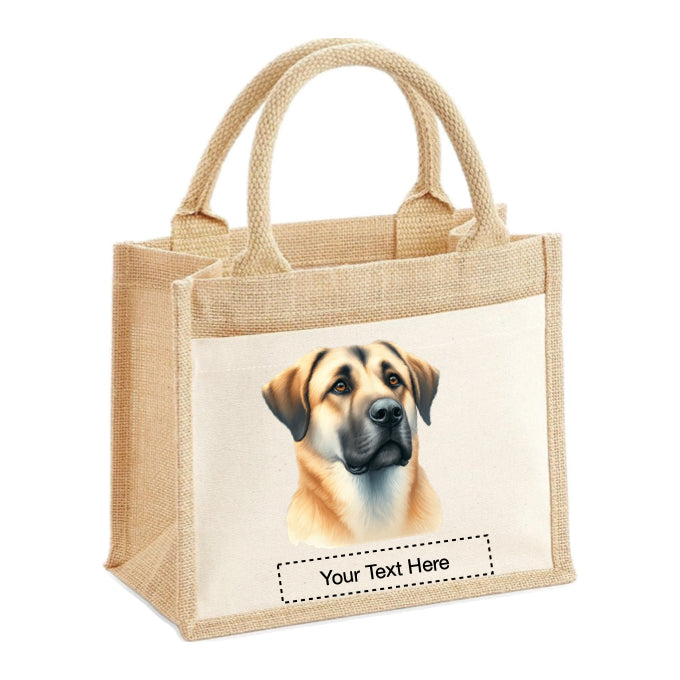 Jute Tote Bags - With 2 different images of Anatolian Shepherd dogs
