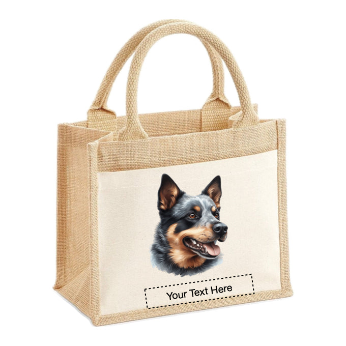 Jute Tote Bags - With 11 different images of Australian Cattle dogs