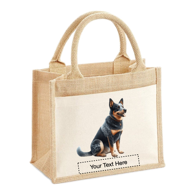 Jute Tote Bags - With 11 different images of Australian Cattle dogs