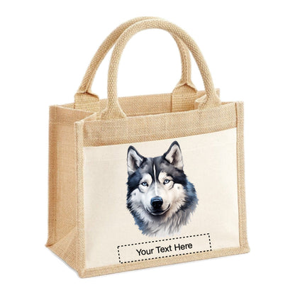 Jute Tote Bags - With 16 different images of Alaskan Malamute dogs