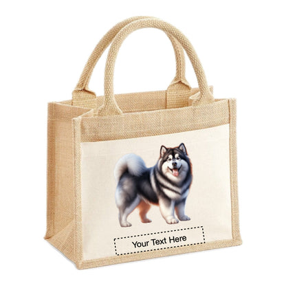 Jute Tote Bags - With 16 different images of Alaskan Malamute dogs