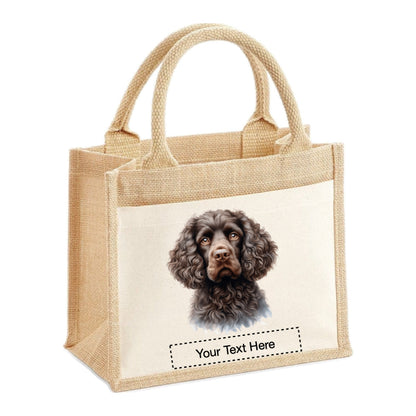 Jute Tote Bags - With 4 different images of American Water Spaniel dogs