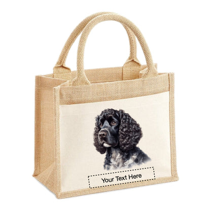 Jute Tote Bags - With 4 different images of American Water Spaniel dogs