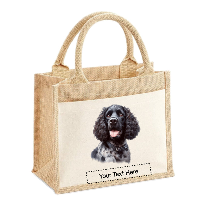 Jute Tote Bags - With 4 different images of American Water Spaniel dogs